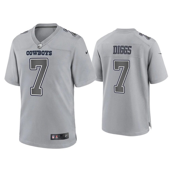 Men's Dallas Cowboys #7 Trevon Diggs Gray Atmosphere Fashion Stitched Game Jersey